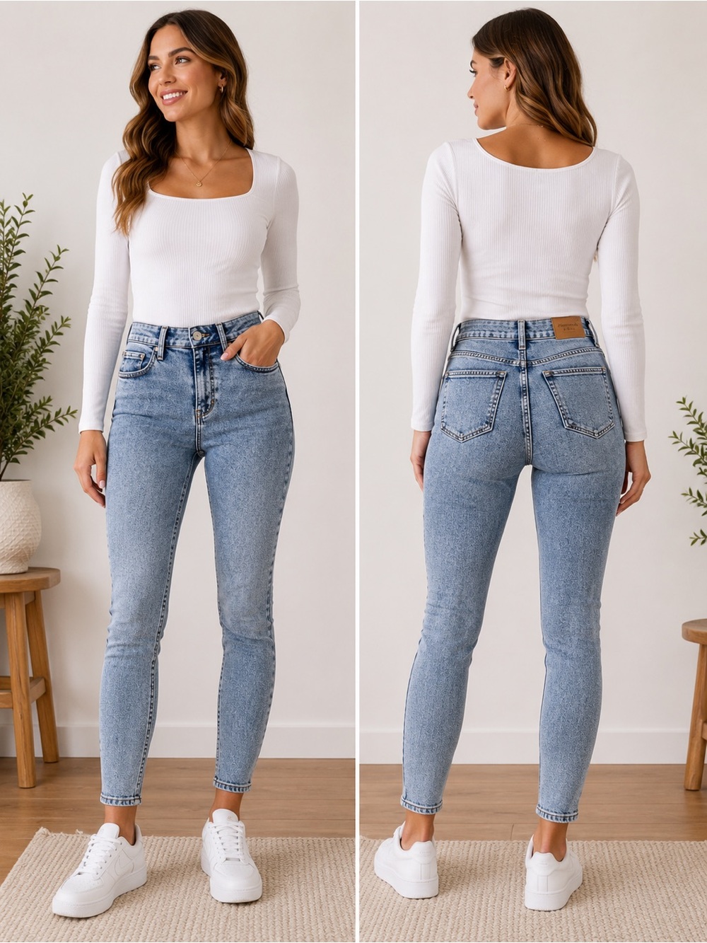 Abercrombie & Fitch High Rise Ankle Skinny Jeans Women’s Size 24 Light Wash